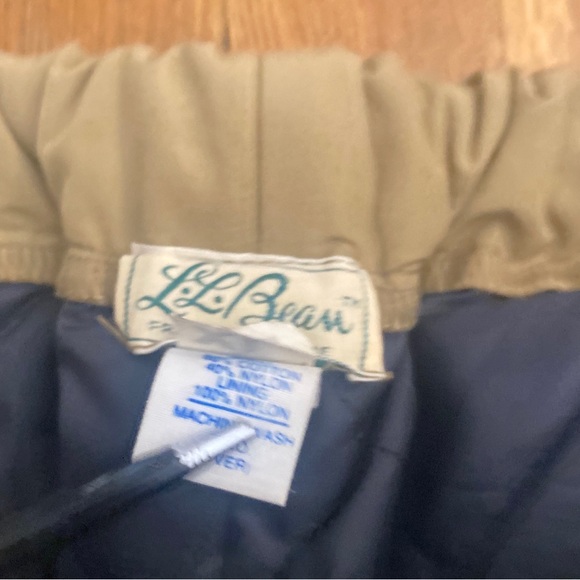 L.L. Bean Mens XL 42”x29” Snow Pants Full Side Zip Quilted Lining  Khaki VTG 70s - Picture 2 of 16